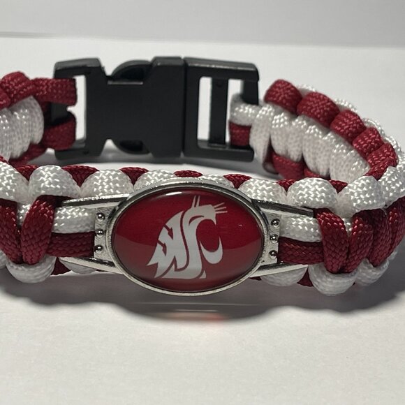 Washington State Cougars NCAA Paracord Bracelet NEW - Picture 1 of 2